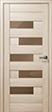 Дверь Тау 5 МДФ Лакобель белый / черный Сатин бронза / графит Стекло с рисунком б. цвет. / бронза 21х7