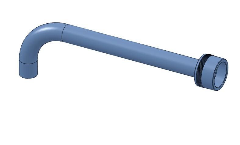 Насадка-трубка угловая диаметром 21 мм, длиной 25 см к адаптеру Dosicream ICB tecnlologie s.r.l. 12.