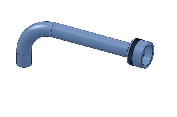 Насадка-трубка угловая диаметром 21 мм, длиной 20 см к адаптеру Dosicream ICB tecnlologie s.r.l. 12.N8