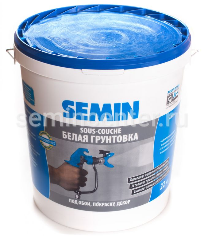 SEMIN SOUS-COUCHE AIRLESS (blue cover) / СУ-КУШ АИРЛЕСС (синяя крышка) 22 кг грунтовка