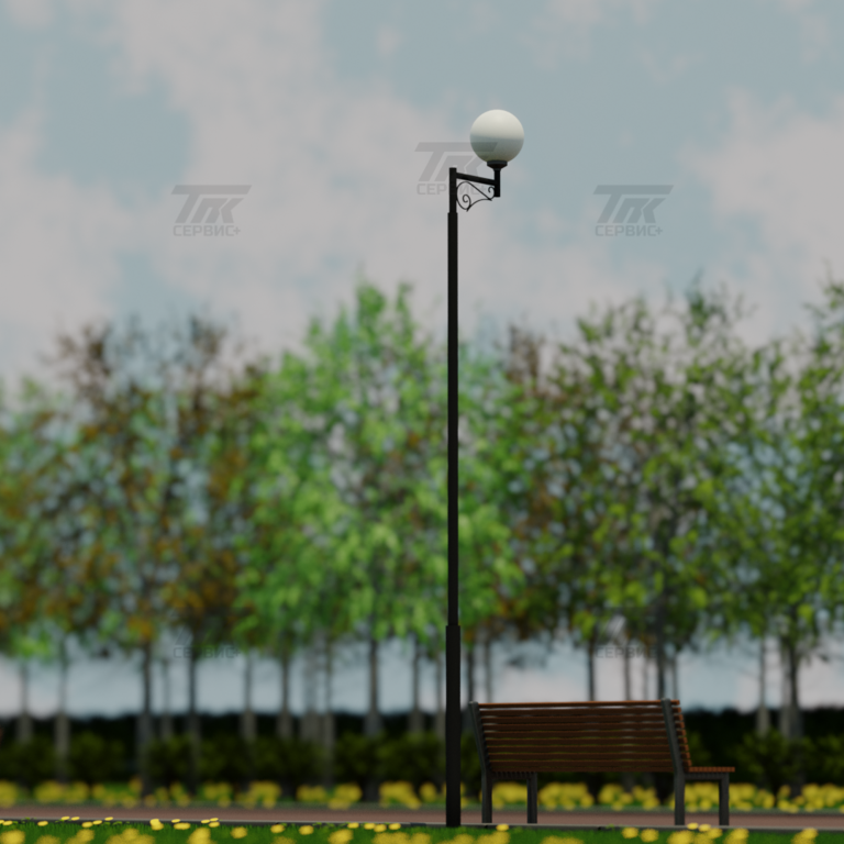 Кронштейн для светильников парковый однорожковый К-1 2
