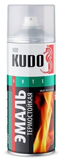 Эмаль термостойкая KU-5001 серебристая 0,52л KUDO
