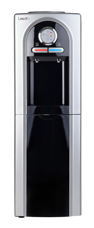 Кулер напольный с холодильником 555 L-B silver-black