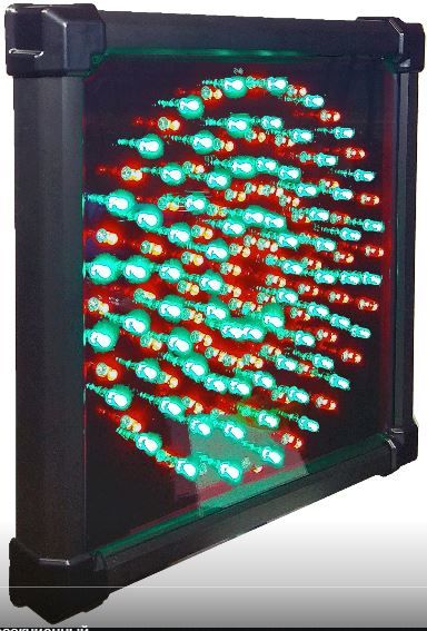 Светофор светодиодный односекционный ИС-1/24/ Зелёный и Красный 145 мм