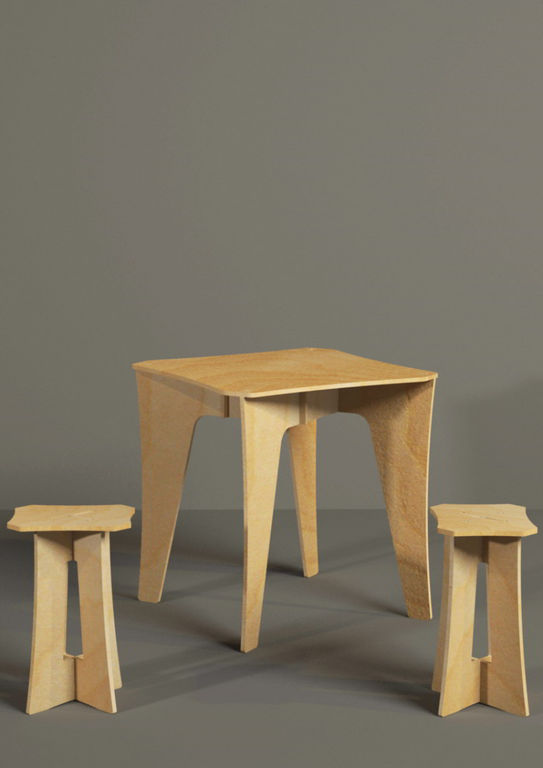 Стол для распродаж с табуретами SL5504