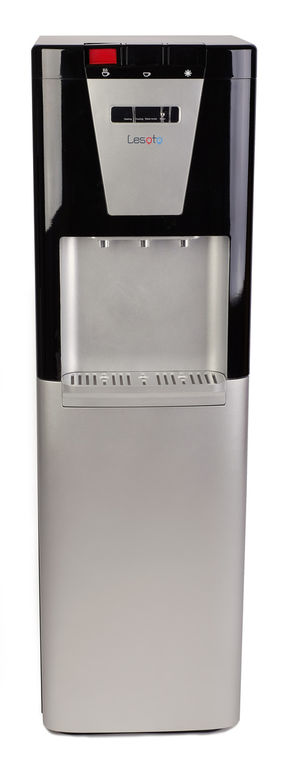 Кулер напольный с холодильником Lesoto 888 L-B black-silver