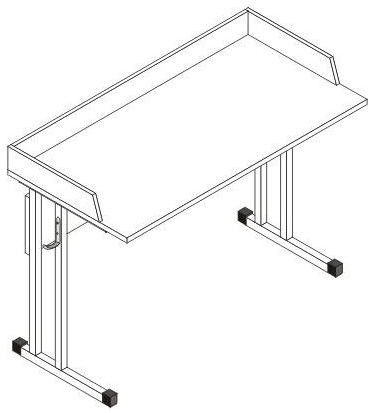 Стол прямоугольный на металлокаркасе 1200х600х760 мм