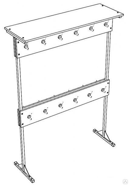 Вешалка гардеробная напольная на 24 крючка