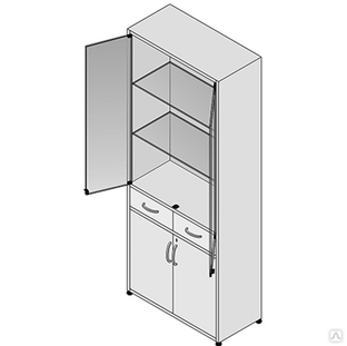 Шкаф для медикаментов со стеклом