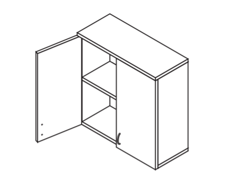 Шкаф навесной двухдверный