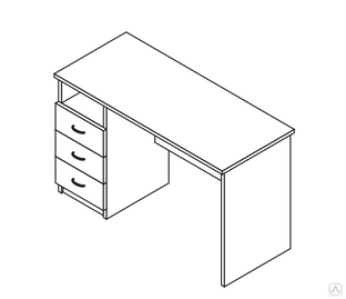 Стол рабочий с тумбой