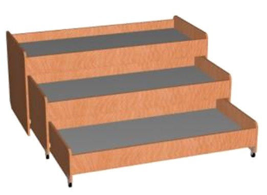 Кровать детская ЛДСП трехъярусная (1490х670х670 мм)