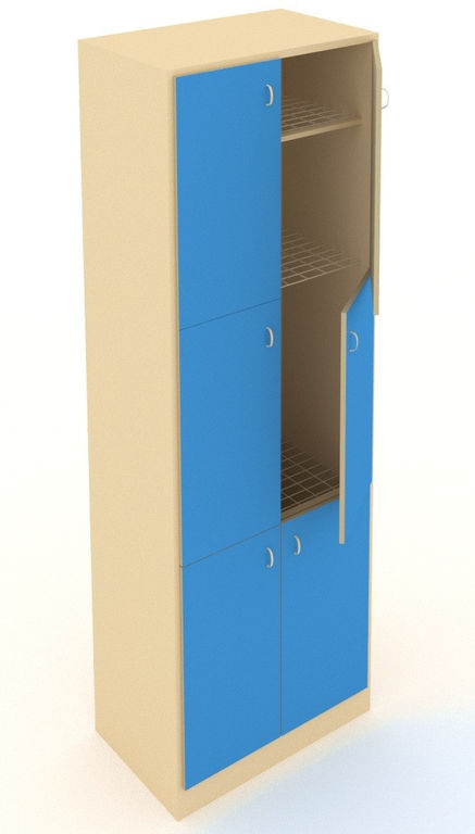 Шкаф сушильный детский двудверый ЛДСП (800х500х2000 мм) ШСУ-1