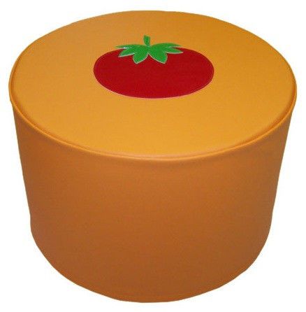 Мягкая игровая мебель пуф "Помидор" оранжевый