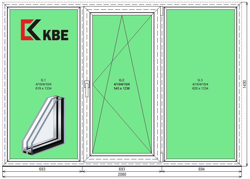 Изготовление металлопластиковых окон из профиля KBE Master
