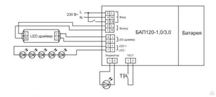 Как подключить блок аварийного питания навигатор к светодиодному светильнику
