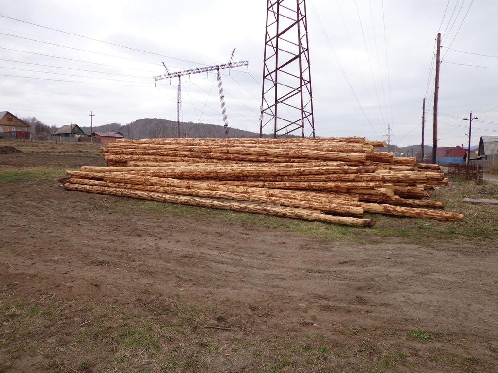 Опоры линии электропередачи деревянные лиственные 9 м