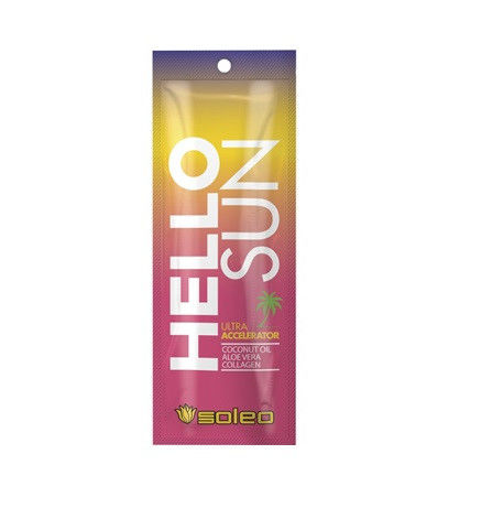 SOLEO Hello Sun. Крем ультра-ускоритель для загара с маслом какао.15 мл