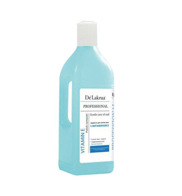Жидкость д/снятия лака с ацетоном (голубая) De Lakrua 500 мл.