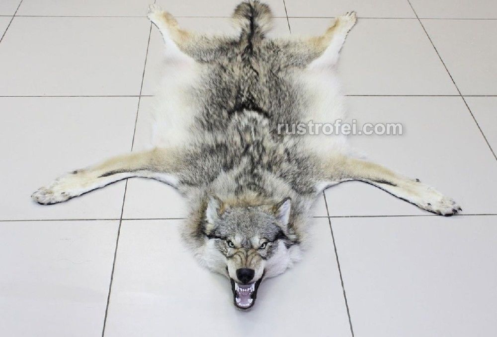 Ковёр из Шкуры волка 135х80 см