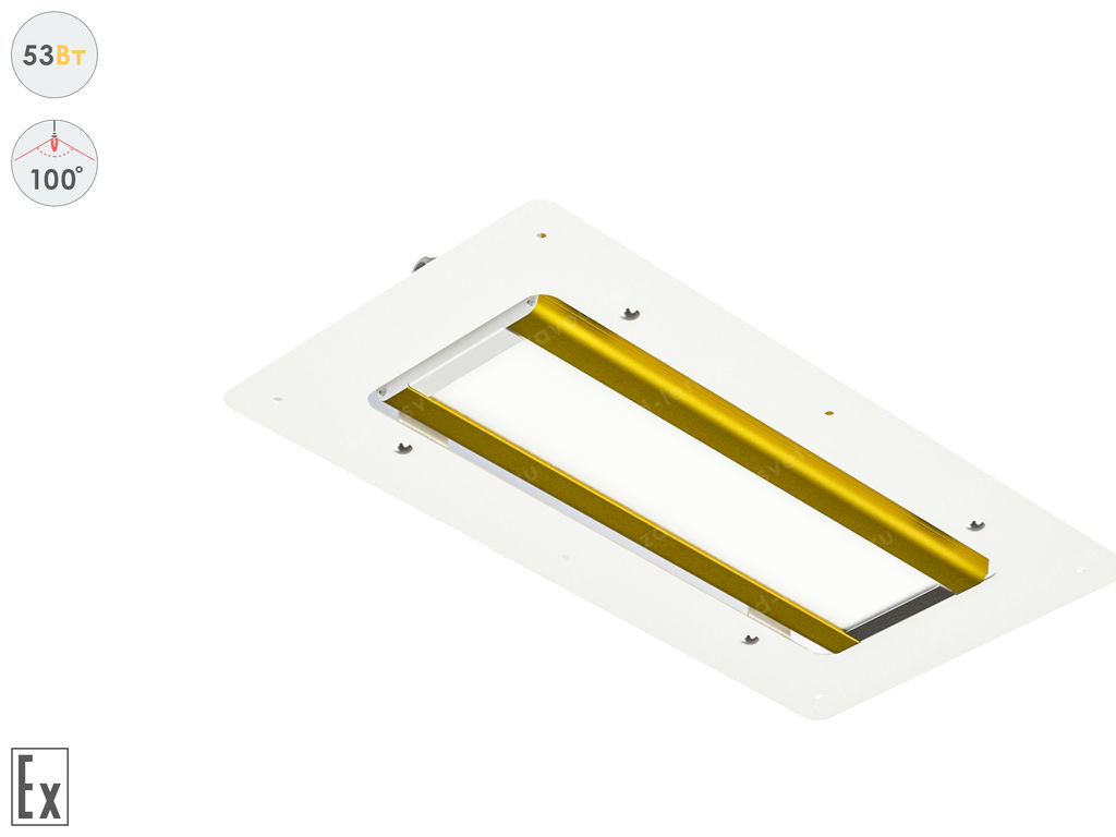 Светодиодный светильник Прожектор Взрывозащищенный GOLD, для АЗС, 53 Вт, 100° 1