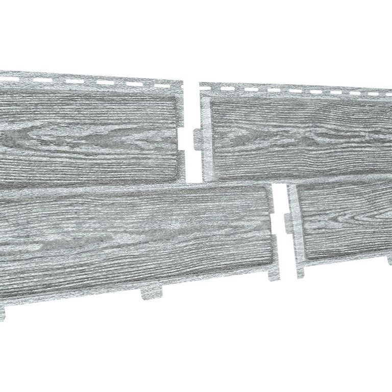 Фасадная панель Ю-пласт Hokla Винтаж 0.5м2, 2000х250 мм цвет пепел