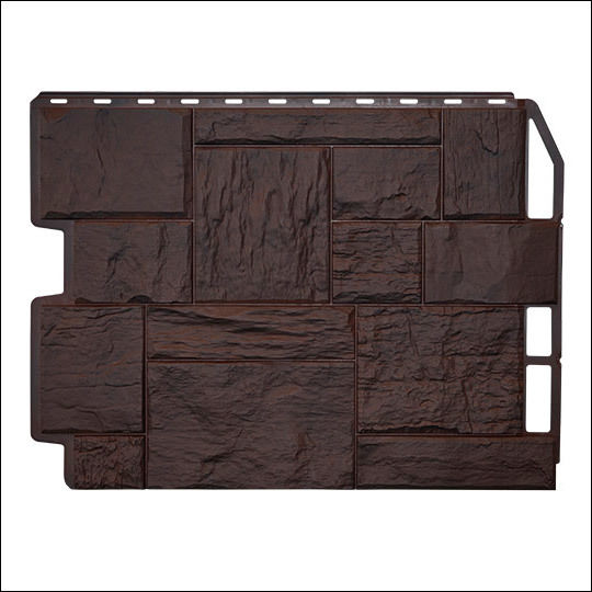 Фасайдинг Fineber Туф 3D-Facture 0,41 м2 795х595 цвет темно-коричневый