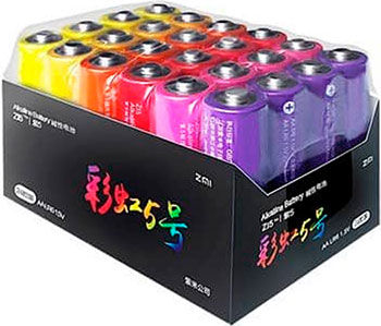 Батарейка Zmi Rainbow Z15 типа АА (24 шт) цветные