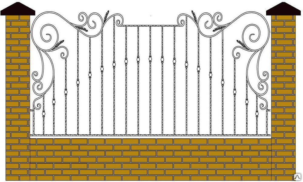 Кованые заборы для частного дома рисунки
