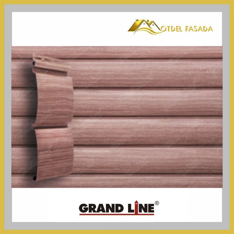 Сайдинг виниловый Блок-хаус Tundra Grand Line D4,8 Рябина 3 м