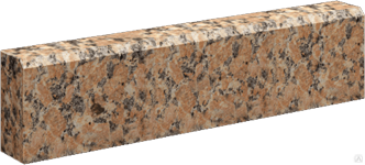 Бордюр тротуарный коричневый гранитный южно-султаевский с фаской 100х200хL