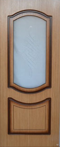 Дверь межкомнатная шпонированная Классика, со стеклом, Дуб, шпон Файн-Лайн